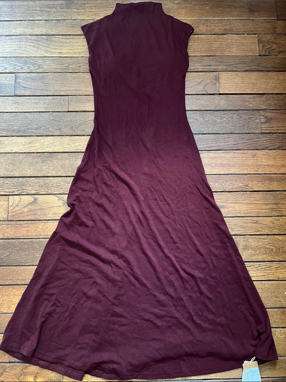 OGL Burgundy Red Mockneck Maxi Bra Dress Size Small NWT